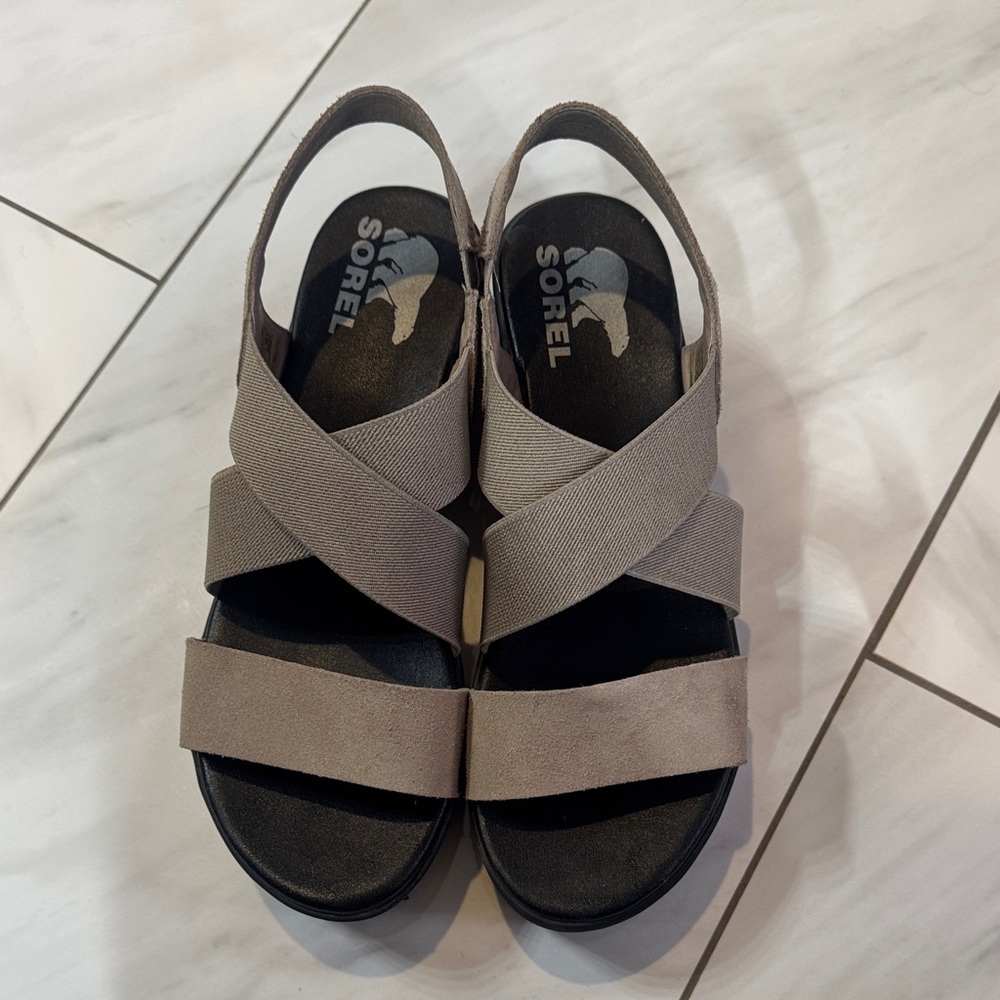 Sorel Women's Sandals in Tan and Black